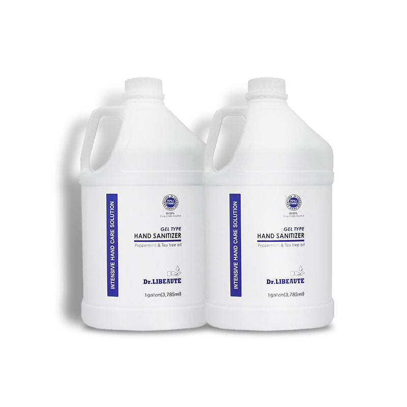 Dr. Libeaute Premium Hand Sanitizer 2 Packs Gel type Refill, 1 Gallon (3,785ml) 70% Medical Grade Alcohol
